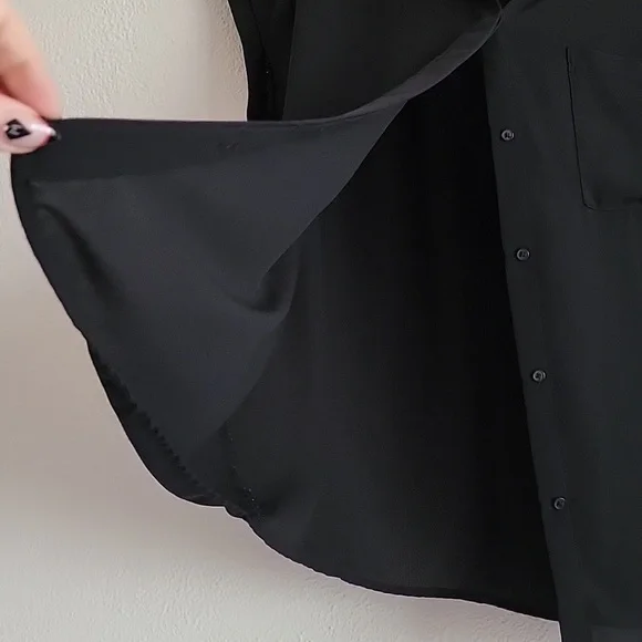 Mossimo Black Sheer Flowy Top - Picture 4 of 7